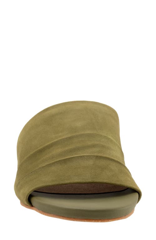 Softwalk ® Camano Slide Sandal In Olive Suede