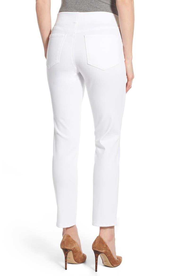 Millie Pull-On Stretch Ankle Skinny Jeans, Alternate, color, ENDLESS WHITE