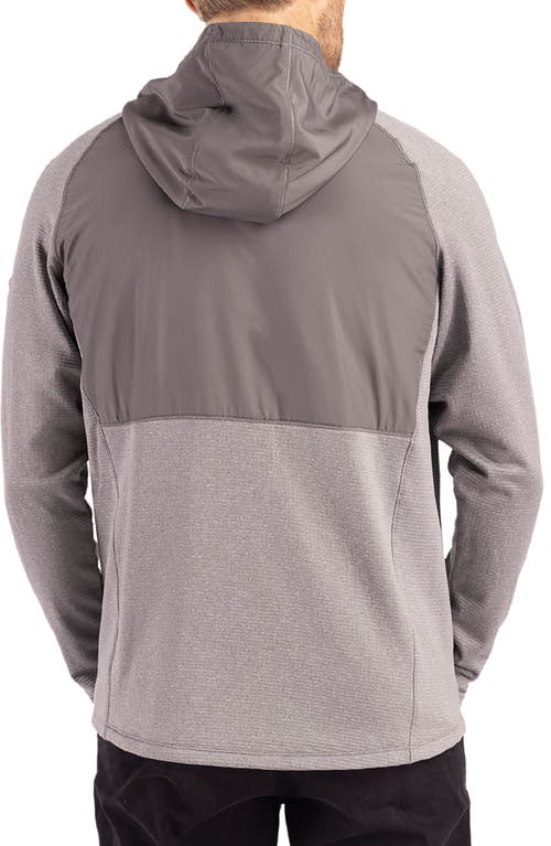 Cutter & Buck Peshastin Fleece Hybrid Jacket In Elemental Grey Heather