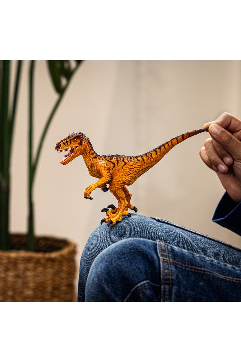 Velociraptor 7 Inch Dinosaur Figurine, Alternate, color, Multicolored