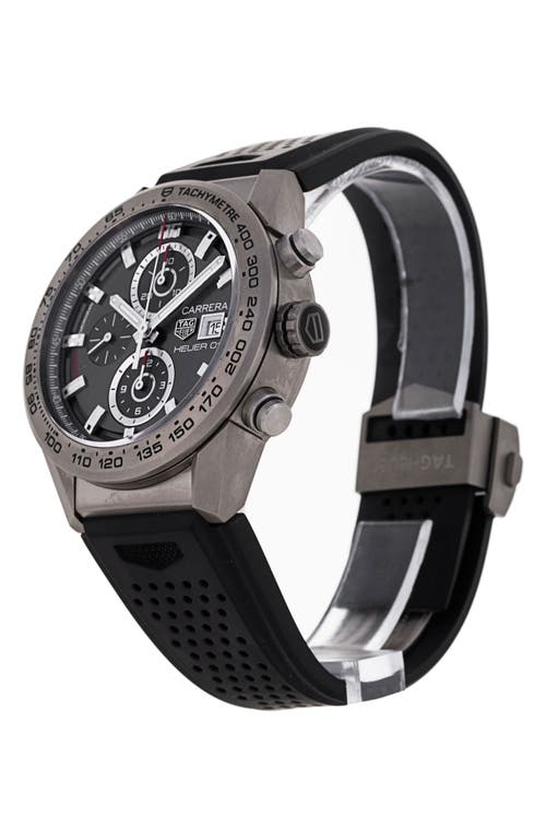 WATCHFINDER & CO. WATCHFINDER & CO. TAG HEUER PREOWNED 2017 CARRERA RUBBER STRAP WATCH CHRONOGRAPH, 43MM