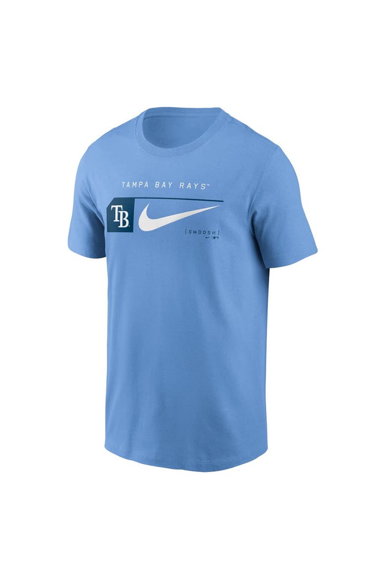 Men's Nike Light Blue Tampa Bay Rays Team Swoosh Lockup T-Shirt, Alternate, color, Light Blue