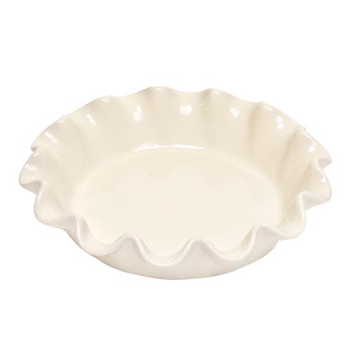 Emile Henry Hr Ceramic 10-inch Ruffled Pie Dish In Clay