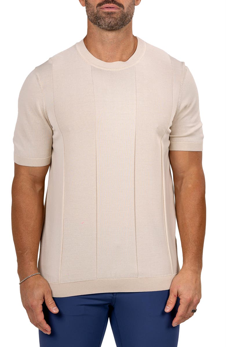 Maceoo Marthy White Crewneck, Main, color, Beige