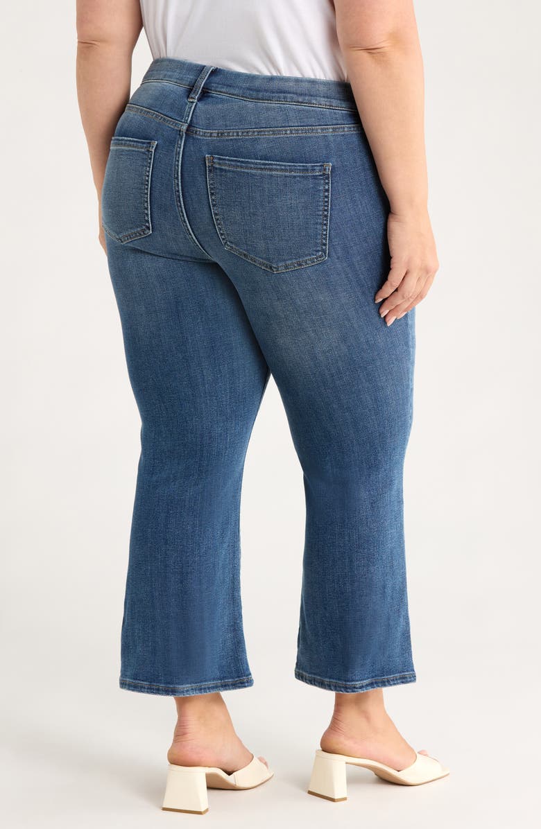 Liverpool Los Angeles Gia Glider Exposed Button Crop Flare Jeans, Alternate, color, Neola