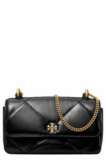 Tory Burch Kira Diamond Quilt Small Leather Shoulder Bag Black
