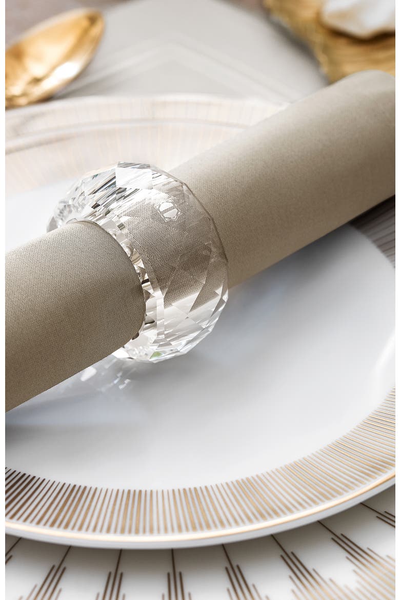 William Napkin Ring Set, Alternate, color, White - Round