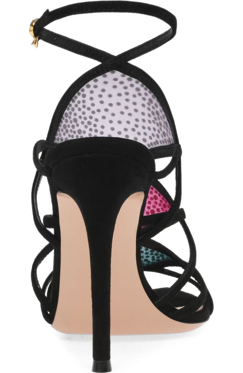 Gianvito Rossi Confetti Sandal, Alternate, color, Purple Suede And Fabric