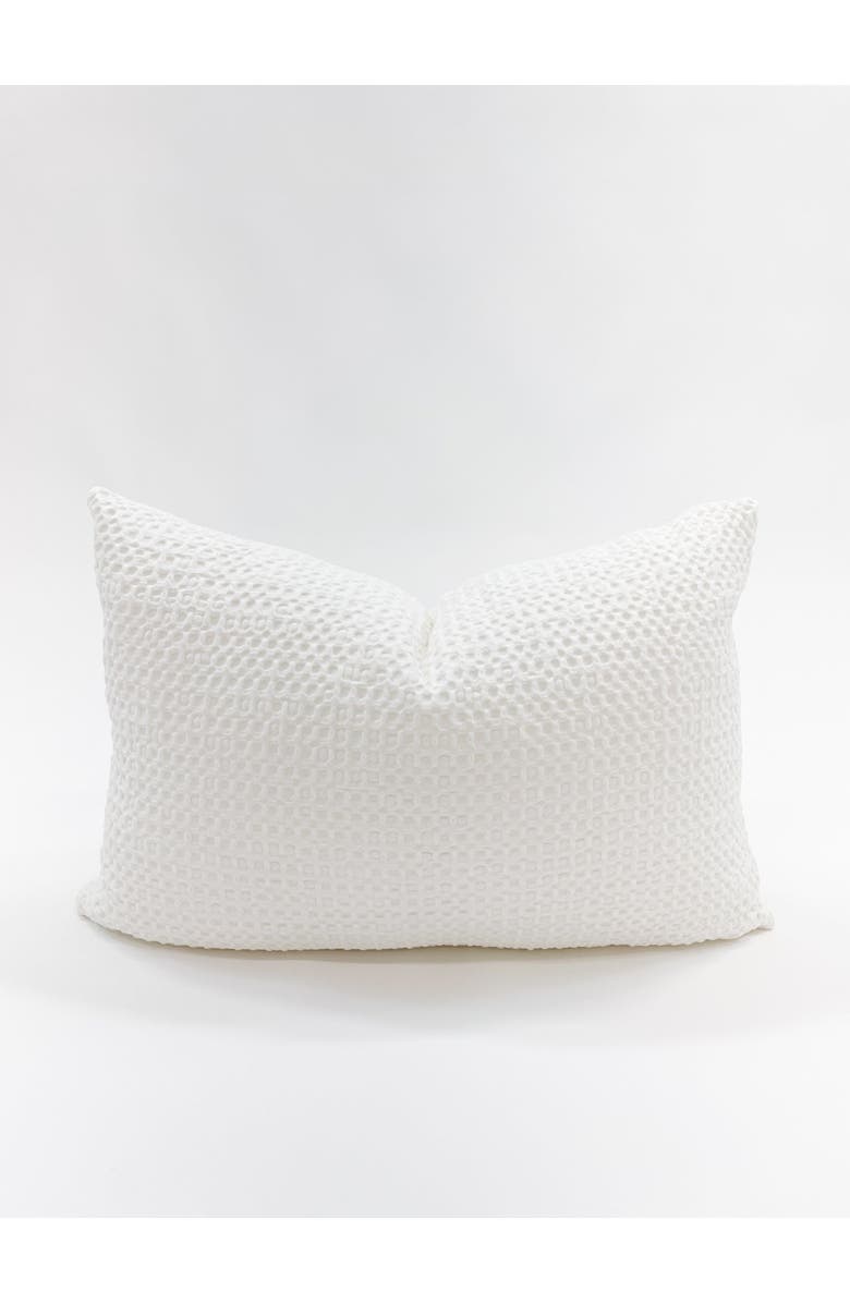 Anaya Cool Cotton Waffle Weave Pillow Cover Only, Alternate, color, White