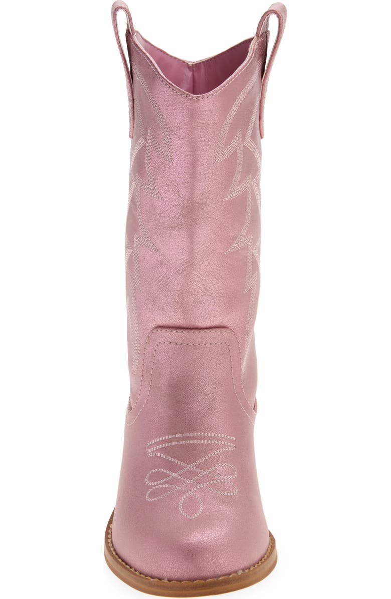 Nordstrom Kids' Haislee Western Boot, Alternate, color, Pink Metallic