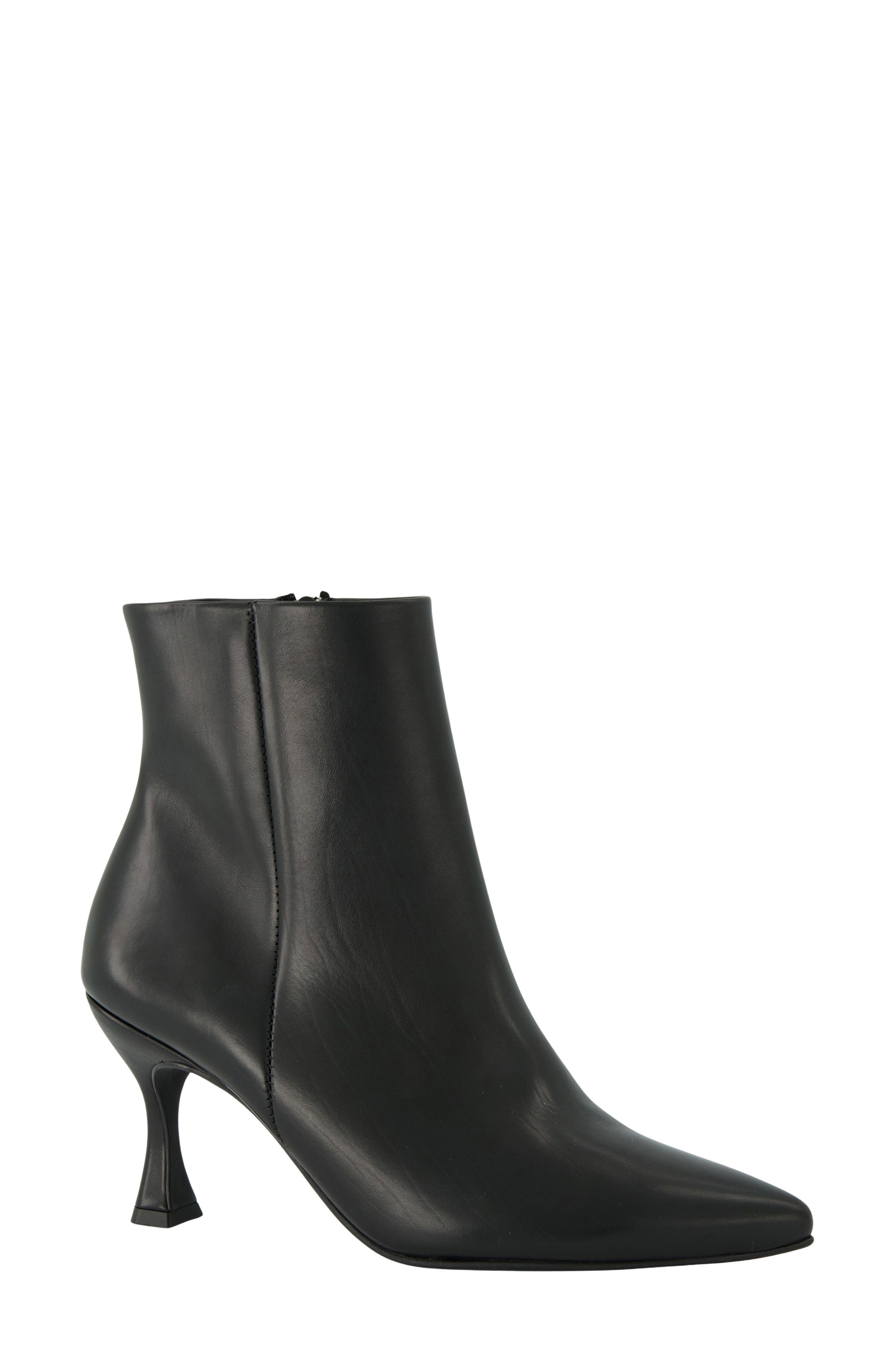 Freeda Leather Bootie, Main, color, BLACK LEATHER