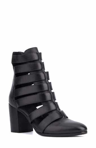 VINTAGE FOUNDRY Vivi Caged Block Heel Bootie