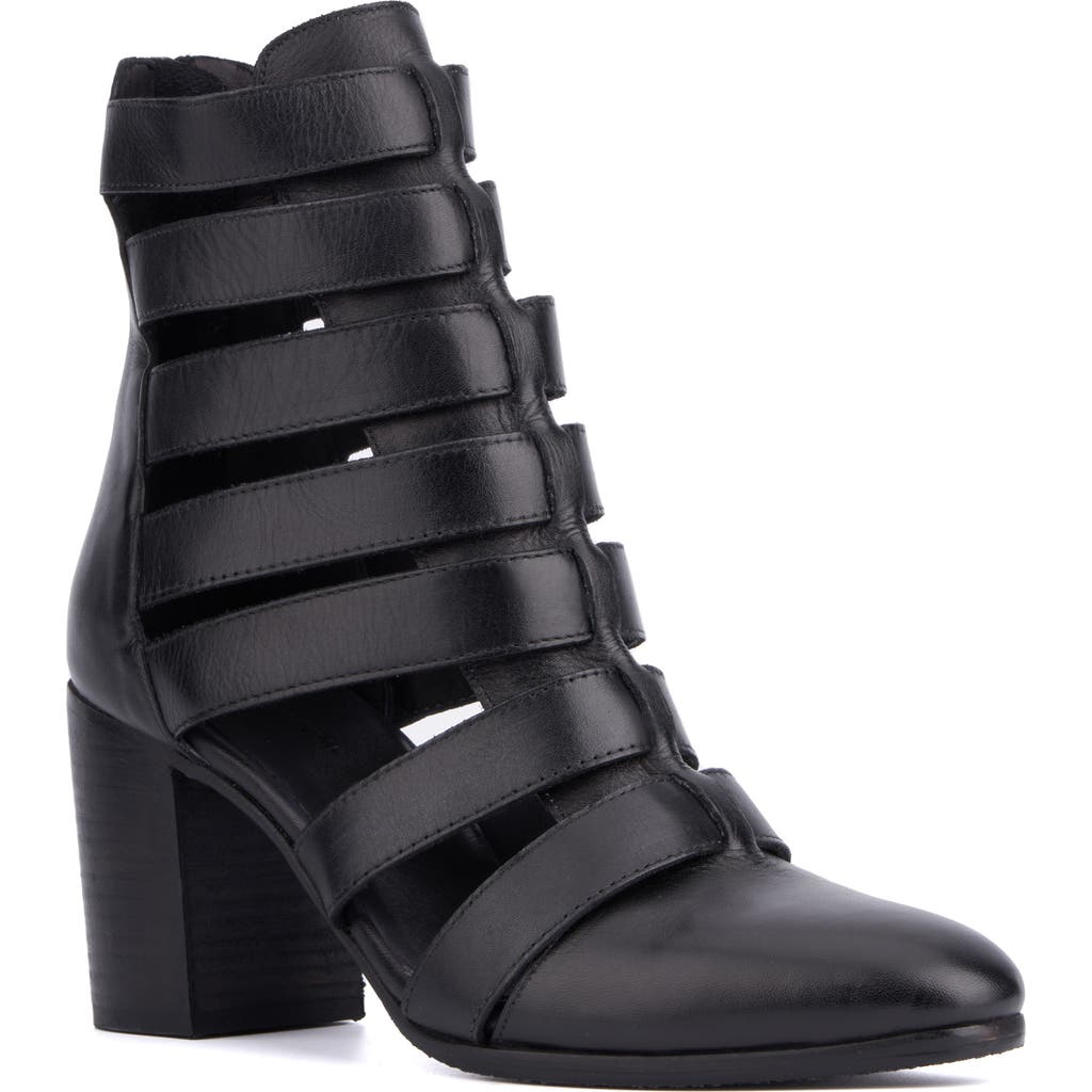 Vintage Foundry Vivi Caged Block Heel Bootie