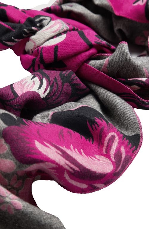 Saachi Floral Reversible Scarf In Pink