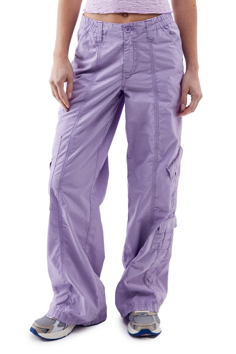Y2K Low Rise Cargo Pants, Main, color, LILAC