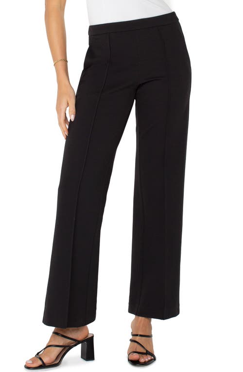 Liverpool Pleat Front Wide Leg Pants In Black