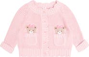 Huxbaby Baby Pink Fisherman Cardi