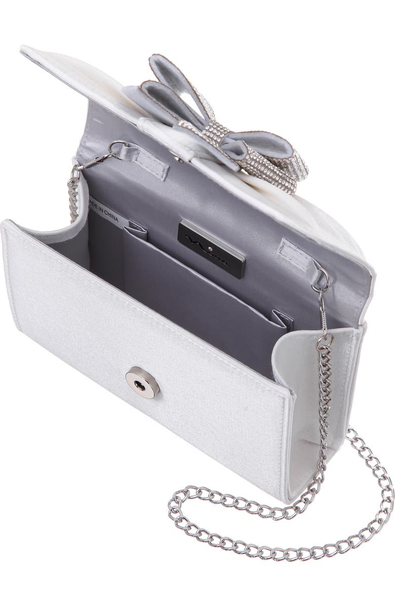 Nina Etta Clutch, Alternate, color, White