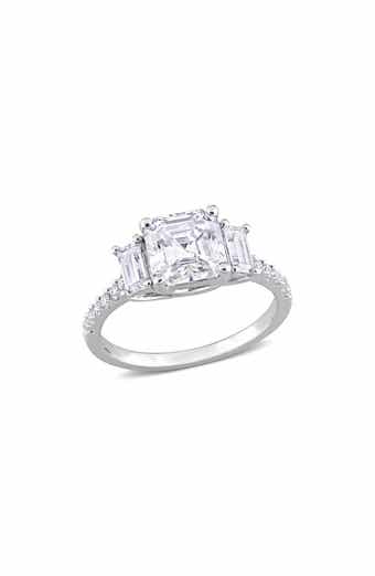 DELMAR Octagon Cut & Asscher Cut Moissanite Ring