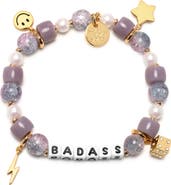 Little Words Project Badass Beaded Stretch Bracelet