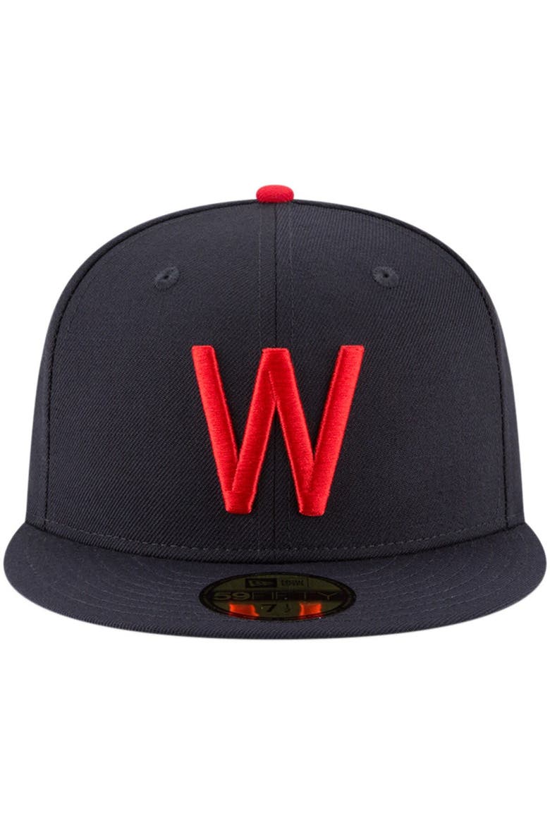 Men's New Era Navy Washington Senators Cooperstown Collection Wool 59FIFTY Fitted Hat, Alternate, color, Navy
