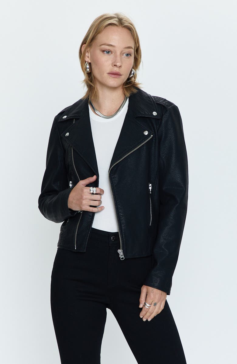 Pistola Nicolette Faux Leather Moto Jacket, Alternate, color,