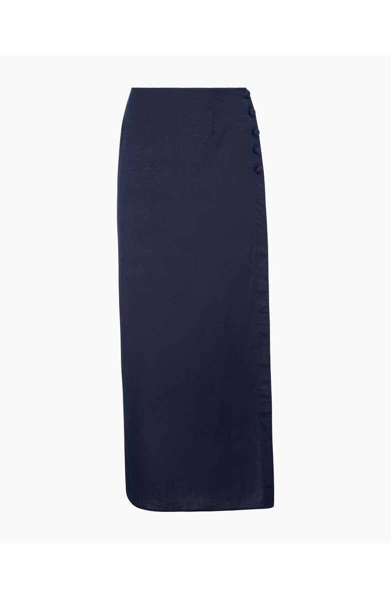 Onia High Slit Maxi Skirt, Alternate, color, Noir Navy