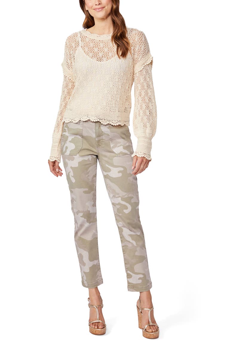 Mayslie Ankle Straight Leg Jeans, Alternate, color, CAMO PRINT