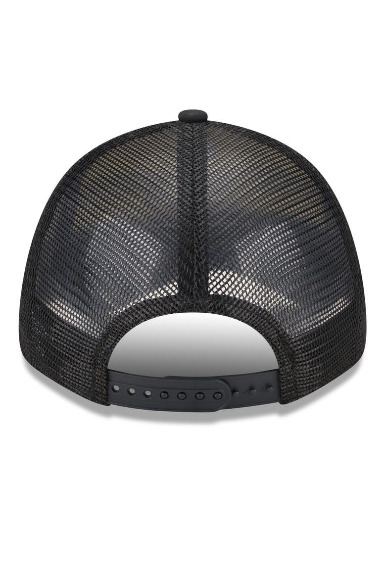 Men's New Era White/Black San Francisco Giants Team Stripe Trucker 9FORTY Snapback Hat, Alternate, color, White