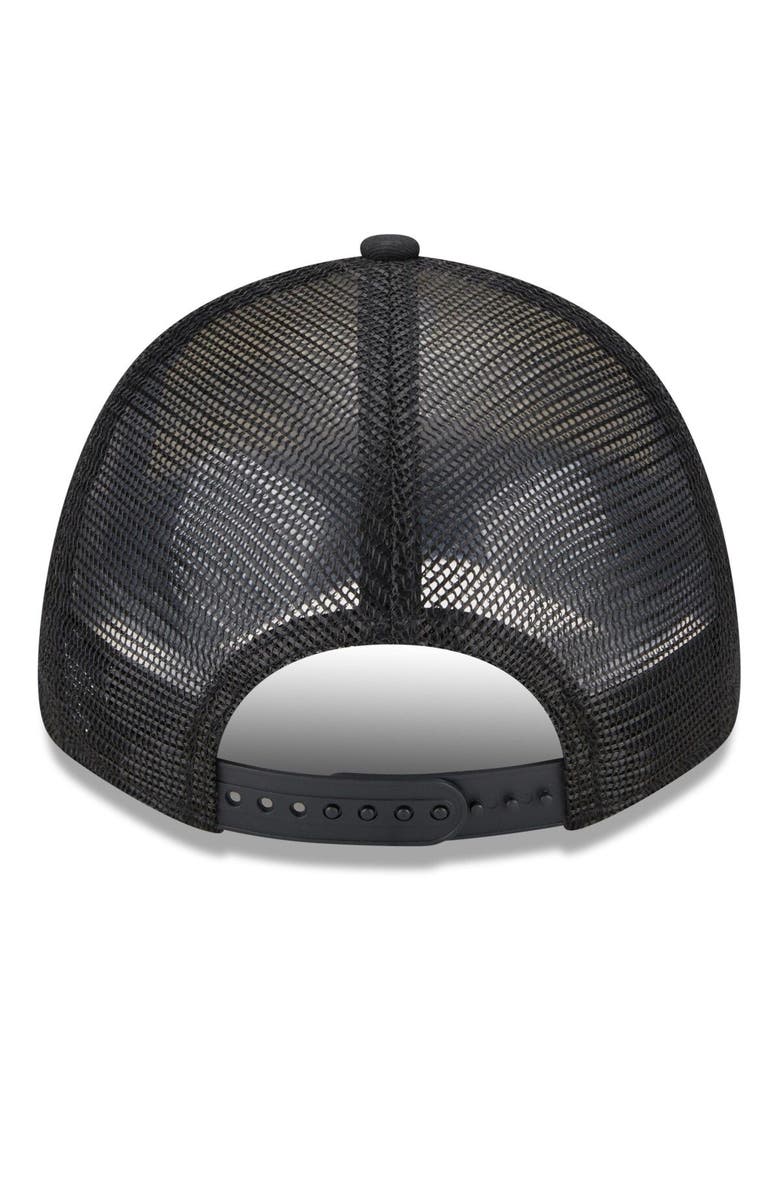 New Era Men's New Era White/Black San Francisco Giants Team Stripe Trucker 9FORTY Snapback Hat, Alternate, color, White