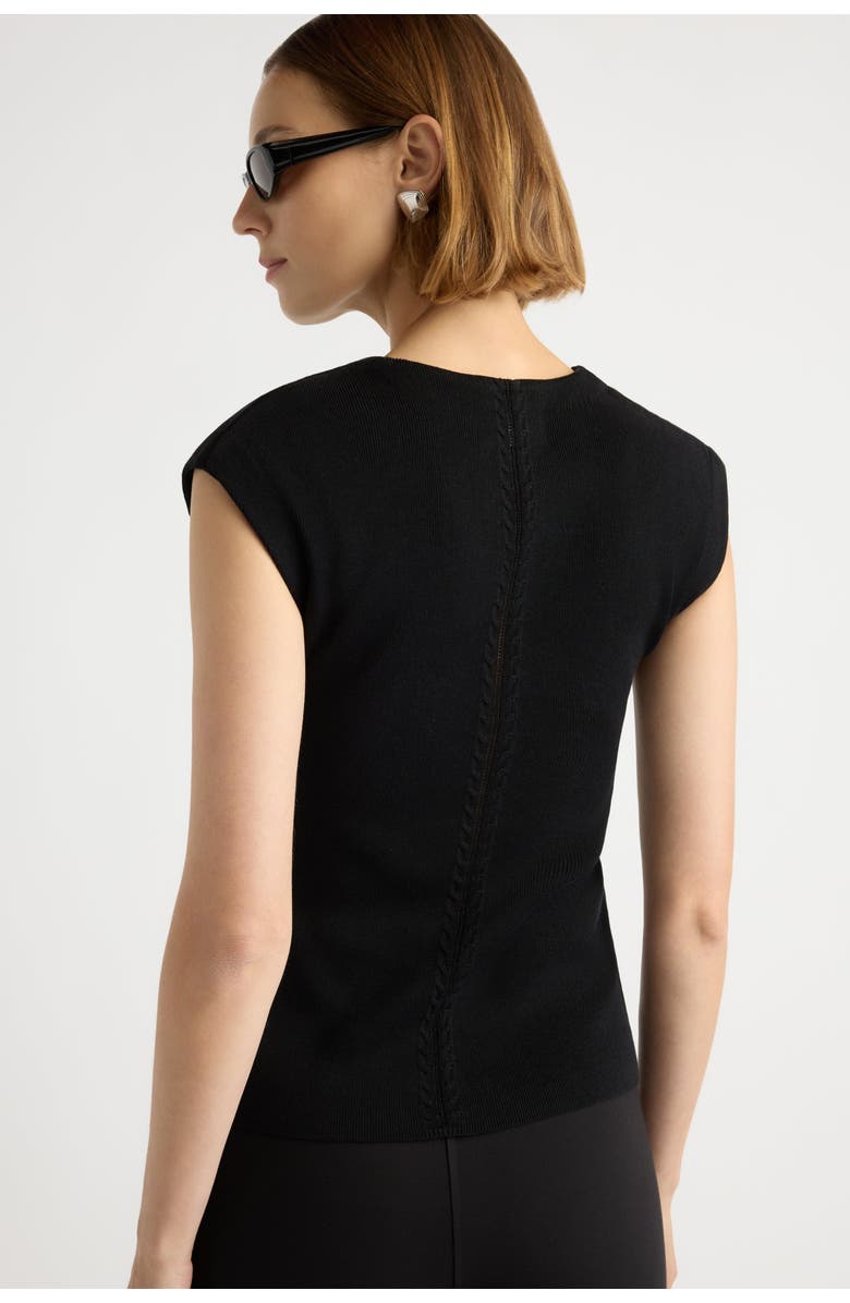 Modern Citizen Solara Cotton Button Sweater Top, Alternate, color, Black