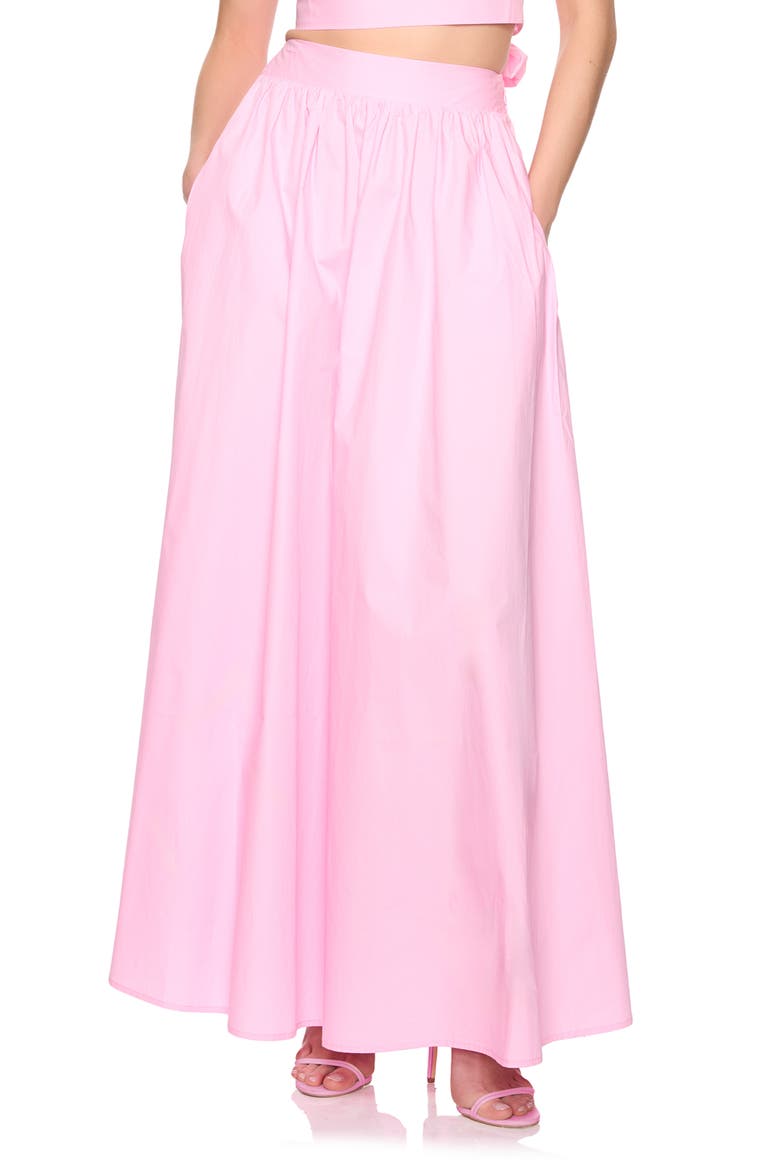 Cotton Poplin Maxi Skirt, Main, color, PASTEL PINK