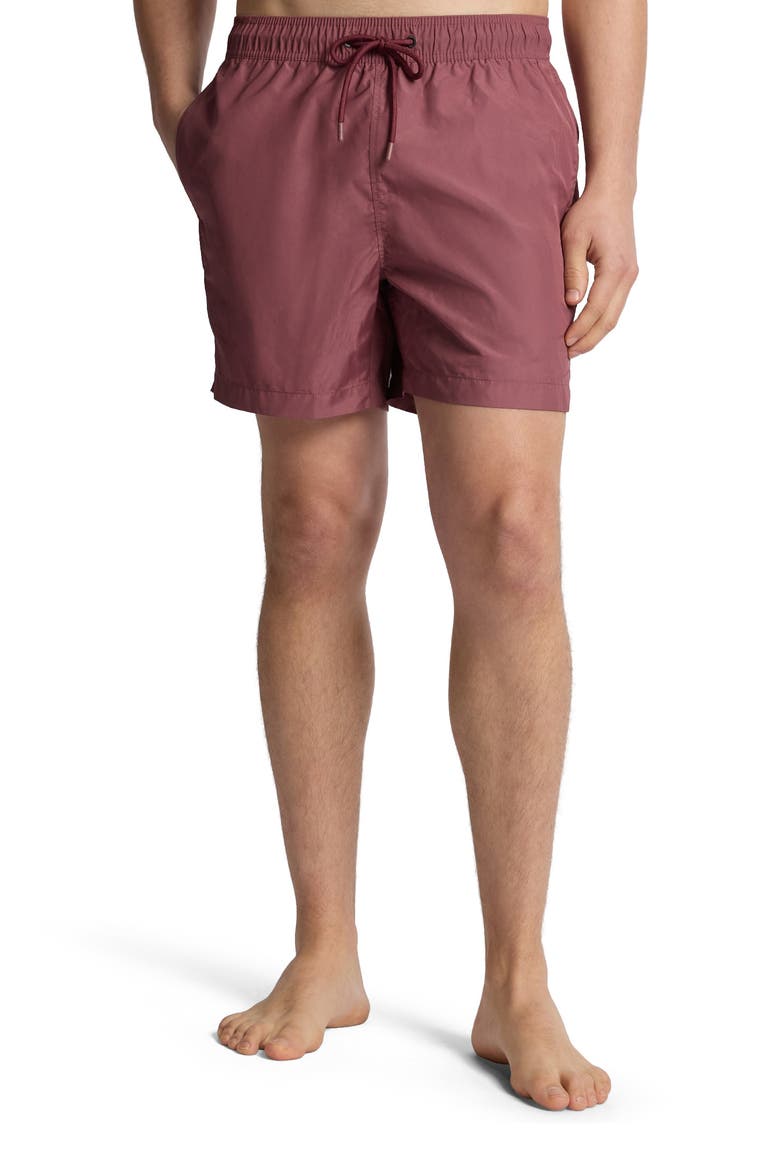 Classic Charles 5" Swim Trunk, Alternate, color, Berry