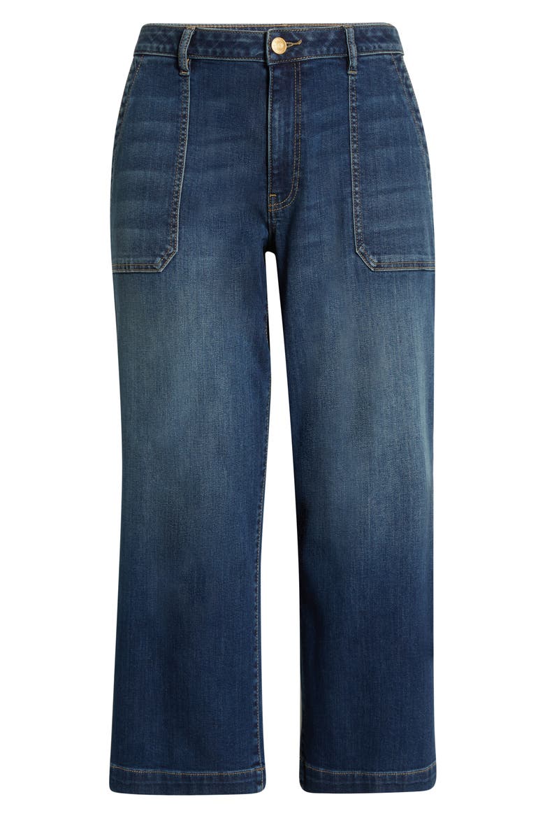 High Waist Ankle Wide Leg Utility Jeans, Alternate, color, REFLECTIVE
