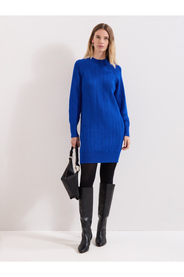 Eleana Textured Dress, Alternate, color, Blue
