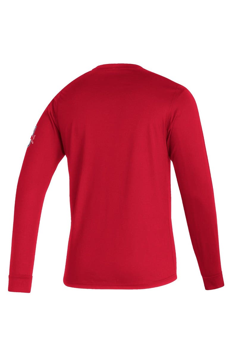 adidas Men's adidas Red New York Red Bulls Vintage AEROREADY Long Sleeve T-Shirt, Alternate, color, 