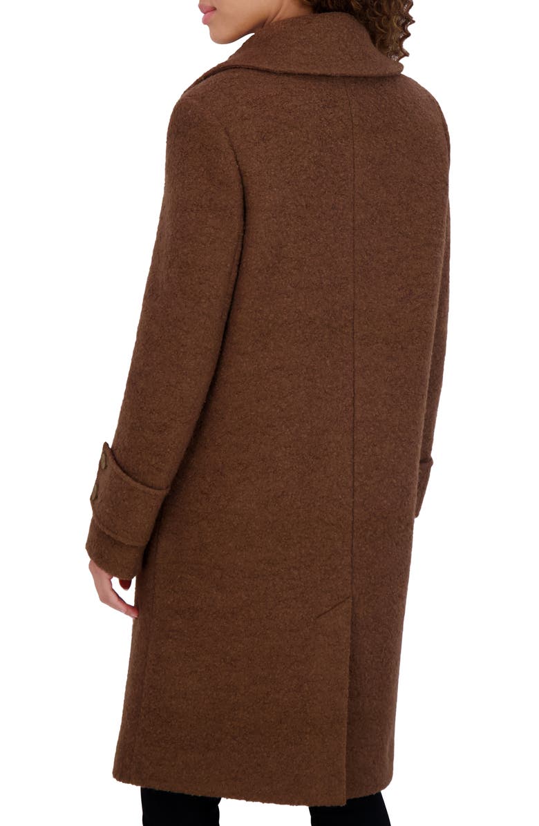 Andrew Marc Regine Pressed Bouclé Wool Blend Coat, Alternate, color, Sepia