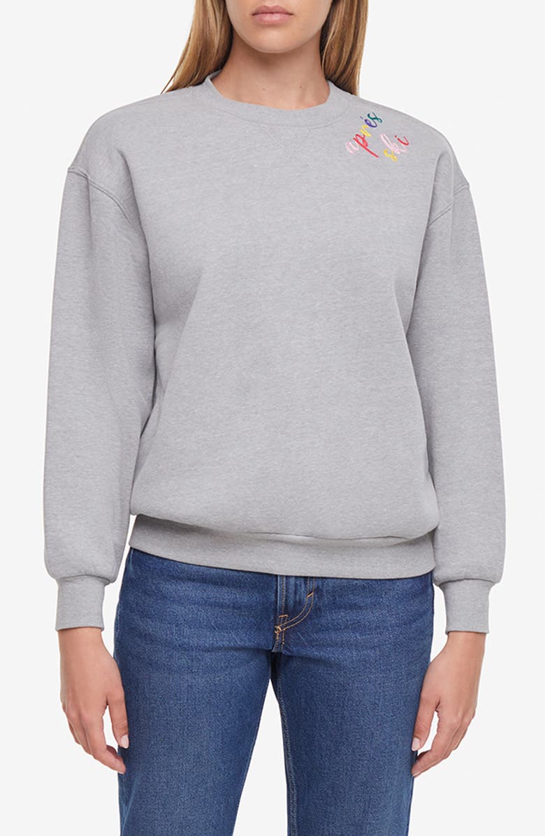 Wildfox Après Ski Charlie Sweatshirt, Main, color, Heather Grey