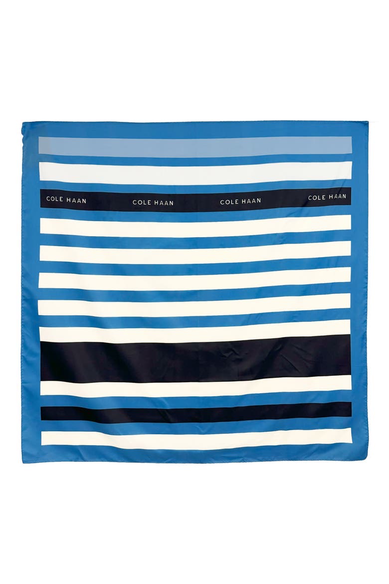 Stripe Square Scarf, Alternate, color, MARINE