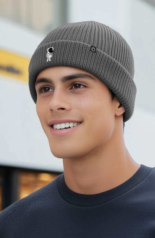 Dalix Astronaut Beanie In Asphalt Gray