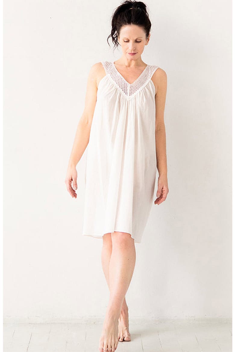 Greek Royalty Nightgown, Main, color, Soft White