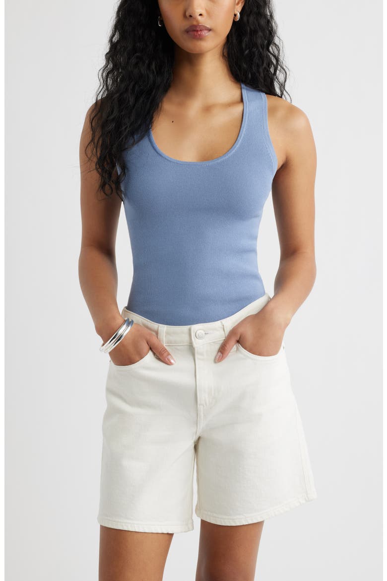 Scoop Neck Sweater Tank, Main, color, BLUE UMBRA