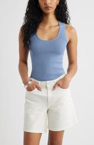 Open Edit Scoop Neck Sweater Tank