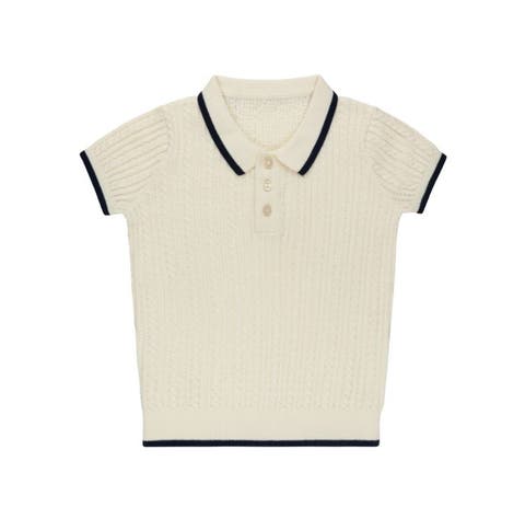 Looms Embroidered Trim Collection - Cable Knit Polo