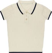 Ely's & Co. Looms Embroidered Trim Collection - Cable Knit Polo