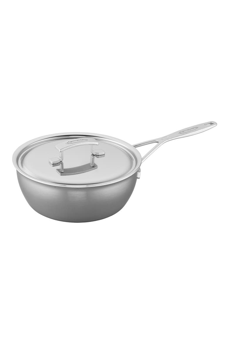 Industry 3.5-Quart 5-Ply Stainless Steel Saucepan, Main, color, STAINLESS STEEL