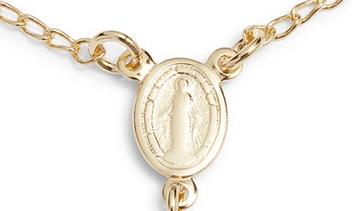 Child Of Wild Holy Rosary Faux Pearl Bracelet In Gold