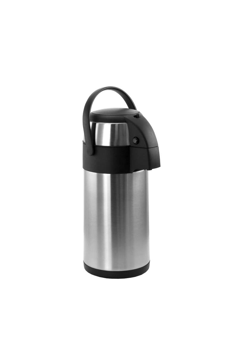 Megachef 3.17 Quart Stainless Steel Airpot Hot Water Dispenser for Coffee and Tea, Alternate, color, Silver