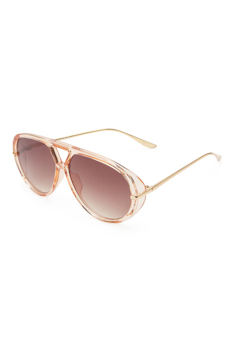 Gradient Aviator Sunglasses, Alternate, color, BEIGE