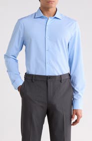 Perry Ellis Leaf Geo Print Dress Shirt